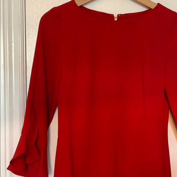 KARL LAGERFELD Red bell sleeve dress - Picture 2 of 6